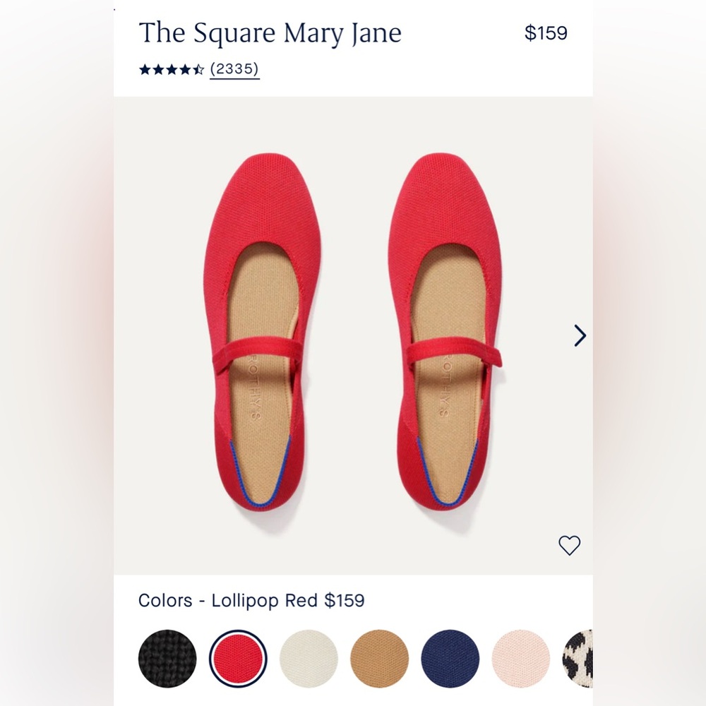 NWOT -  Rothy’s red Mary Jane